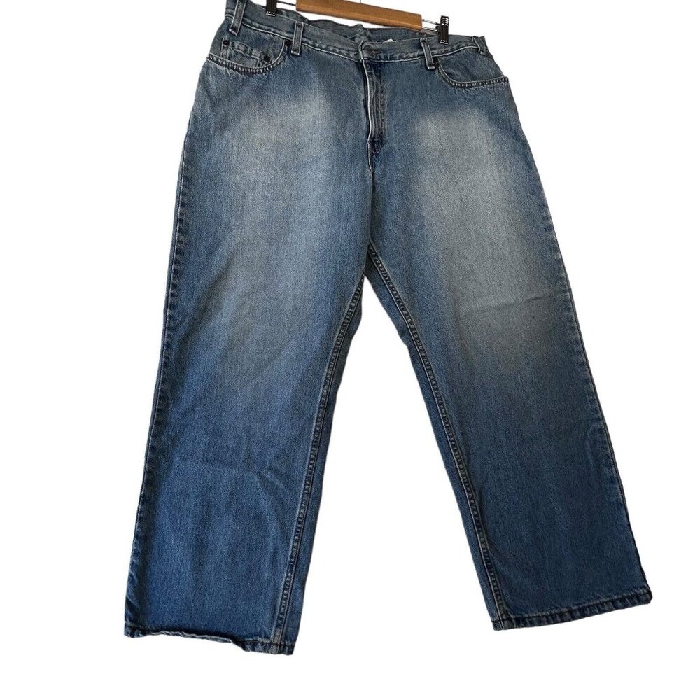 Vintage Levis 577 Womens Sz 18 Loose Fit Stove Pipe Blue Jeans